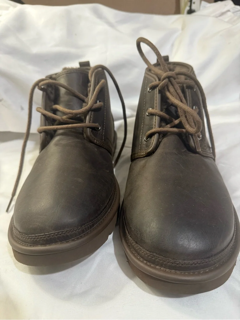 UGG Men's Neumel Distressed Burnt Cedar Brown Boots M/Size 11